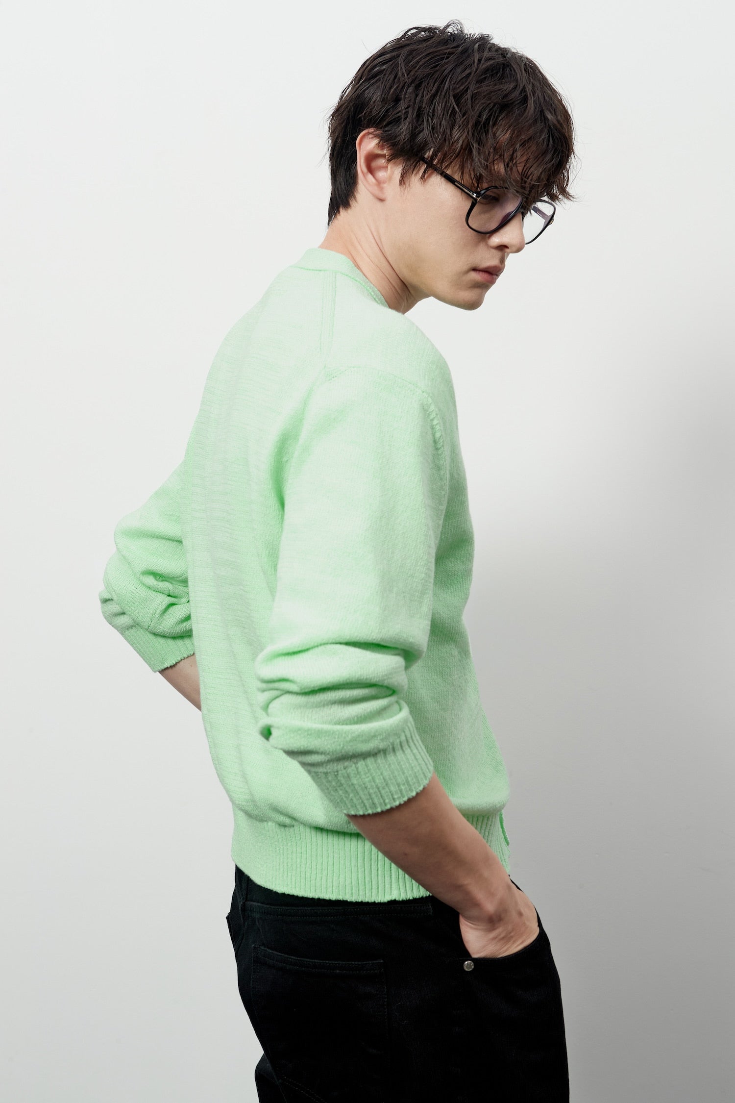 Stu - V- Neck Light Cardigan (Mint) product image 15 | TRAB K-Fashion Australia