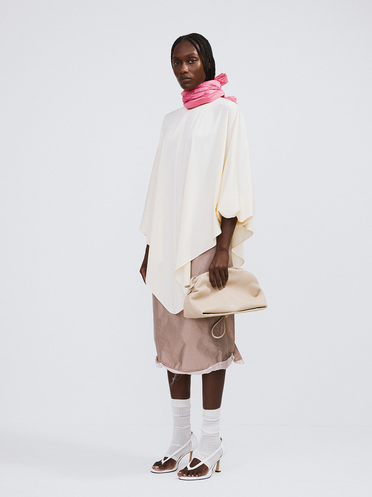 Recto - Oversized Cape Top (Off White) product image 2 | TRAB K-Fashion Australia