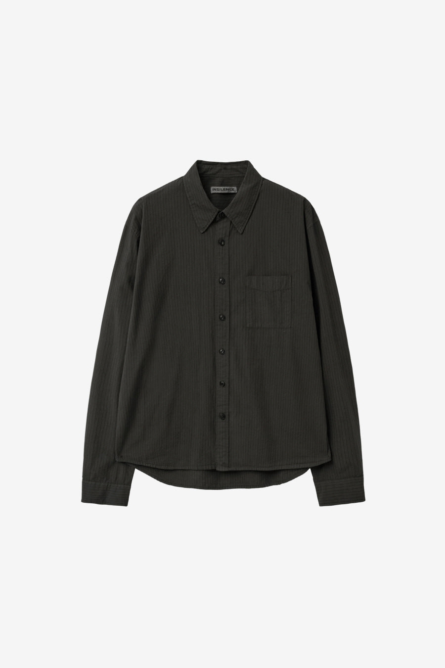 Insilence - Garment-dyed Striped Shirt (Brown) product image 7 | TRAB K-Fashion Australia