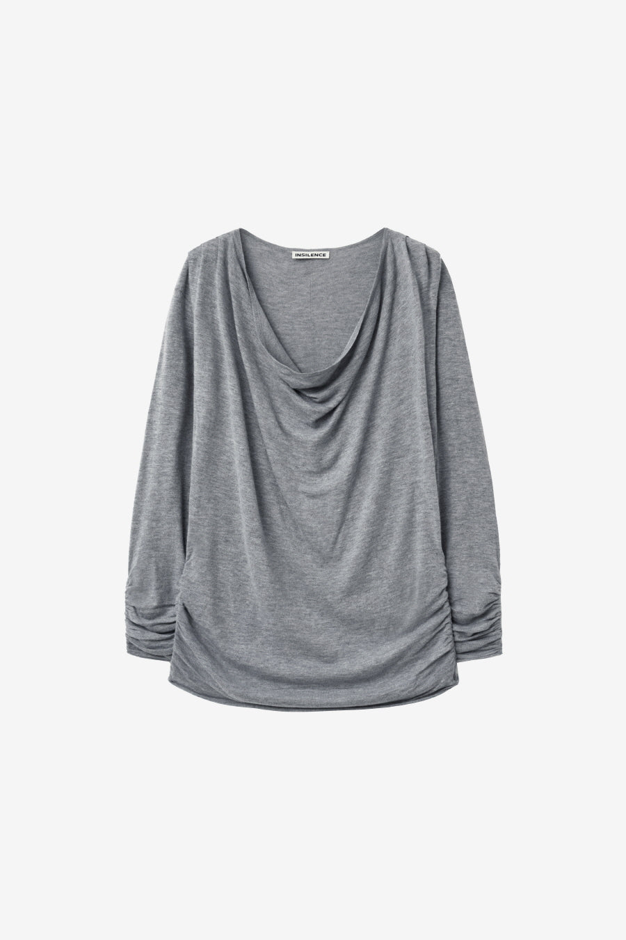 Insilence - Cowl Neck Shirring Pullover (Grey) product image 7 | TRAB K-Fashion Australia
