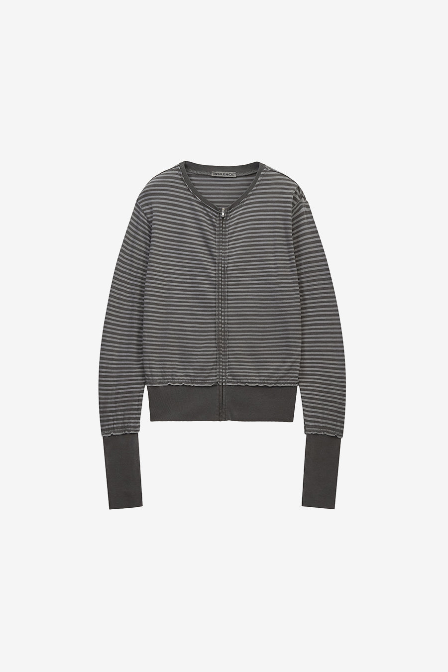Insilence - Grunge Dye Stripe Zip-Up (Charcoal) product image 5 | TRAB K-Fashion Australia