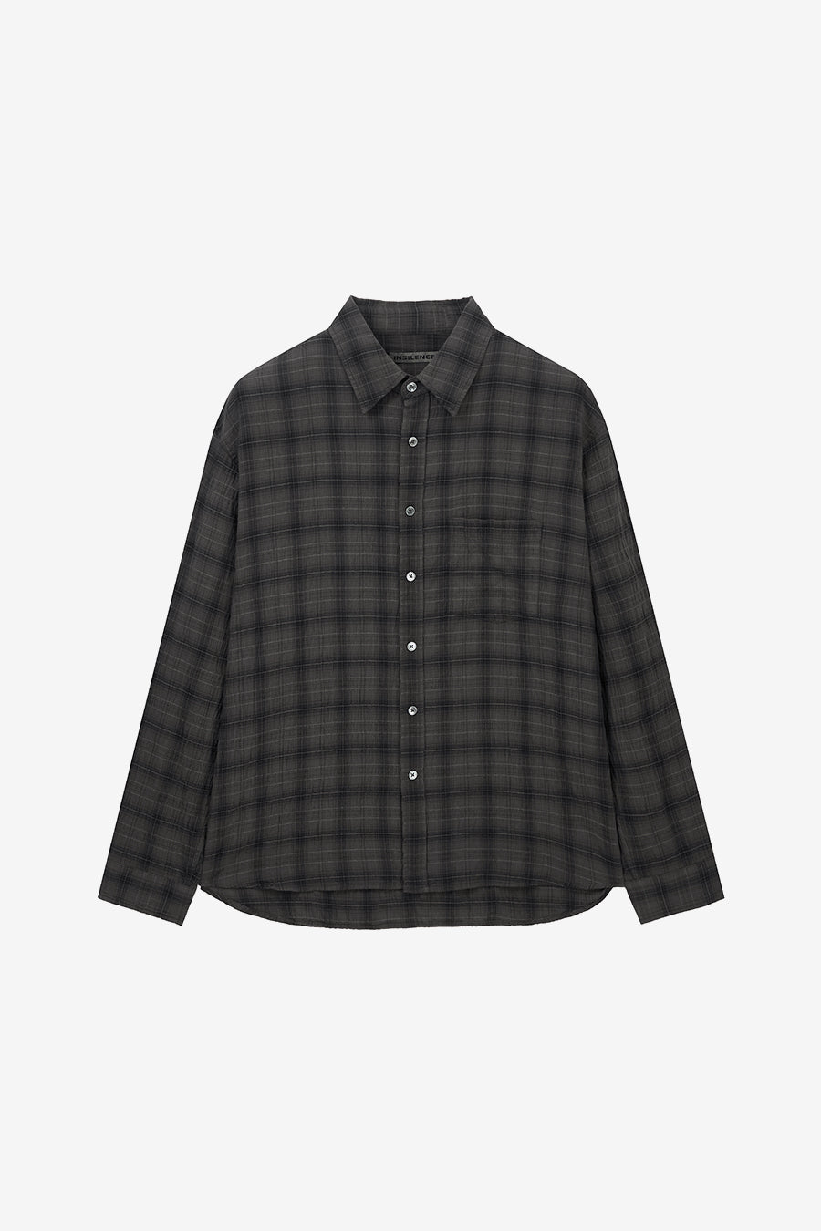 Insilence - Garment Dyed Check Shirt (Brown) product image 7 | TRAB K-Fashion Australia