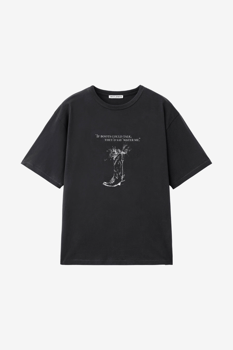 Insilence - Western Boots Graphic T-shirt (Vintage Black) product image 7 | TRAB K-Fashion Australia