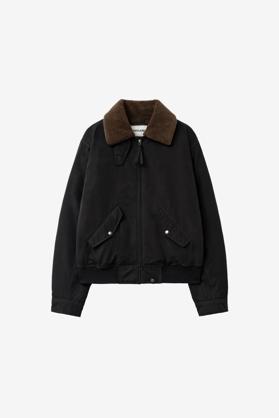 Insilence - W Washed Cotton Shearling Jacket (Black) product image 7 | TRAB K-Fashion Australia
