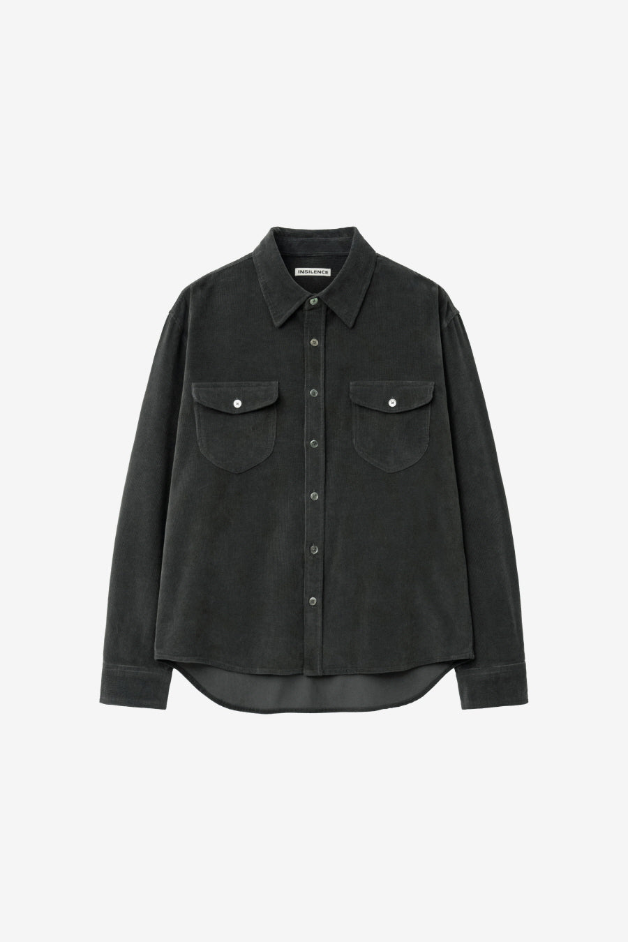 Insilence - Corduroy Two-Pocket Shirt (Charcoal) product image 7 | TRAB K-Fashion Australia