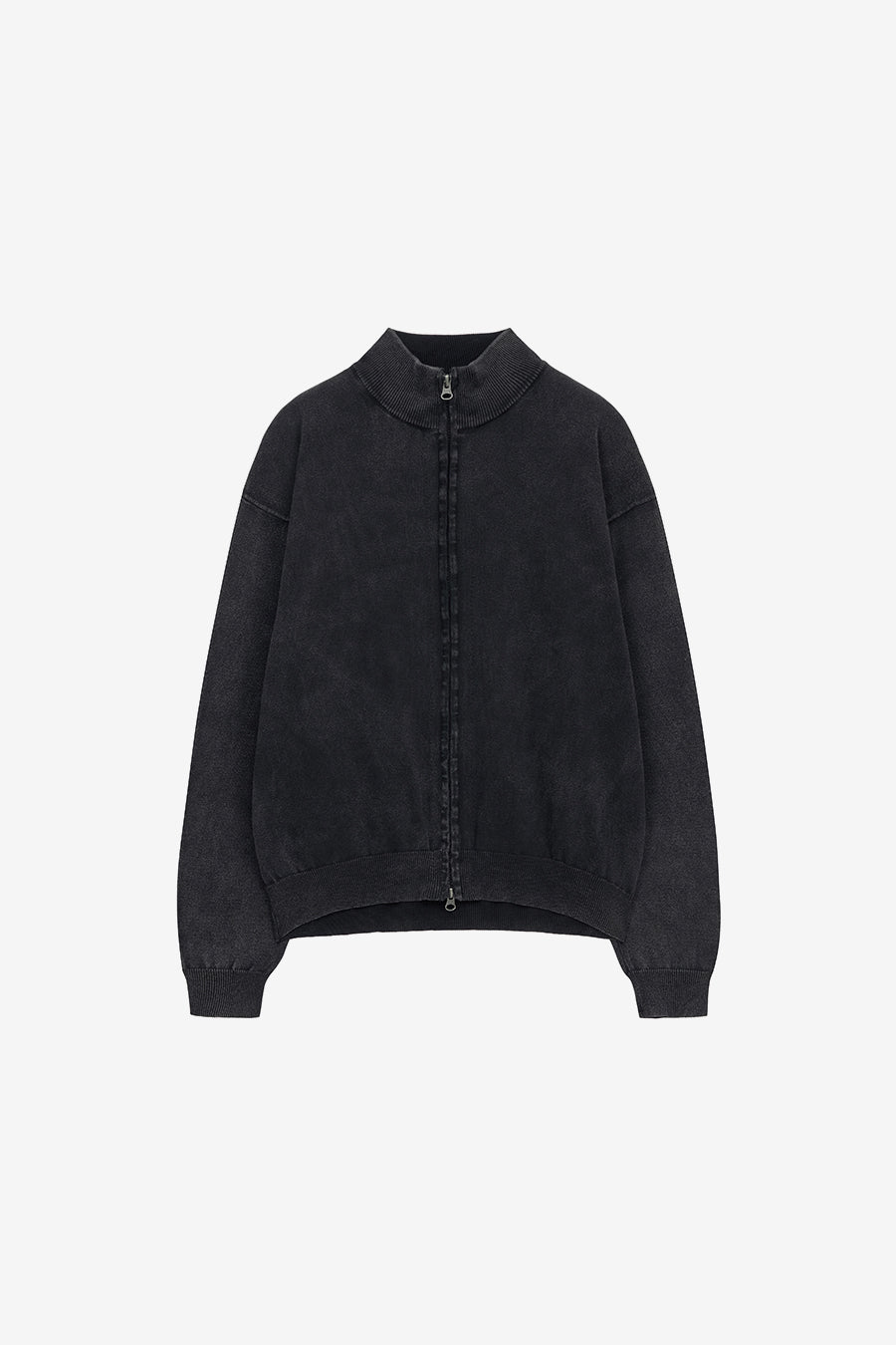 Insilence - Stone Washed Knit Zip-Up (Washed Black) product image 7 | TRAB K-Fashion Australia