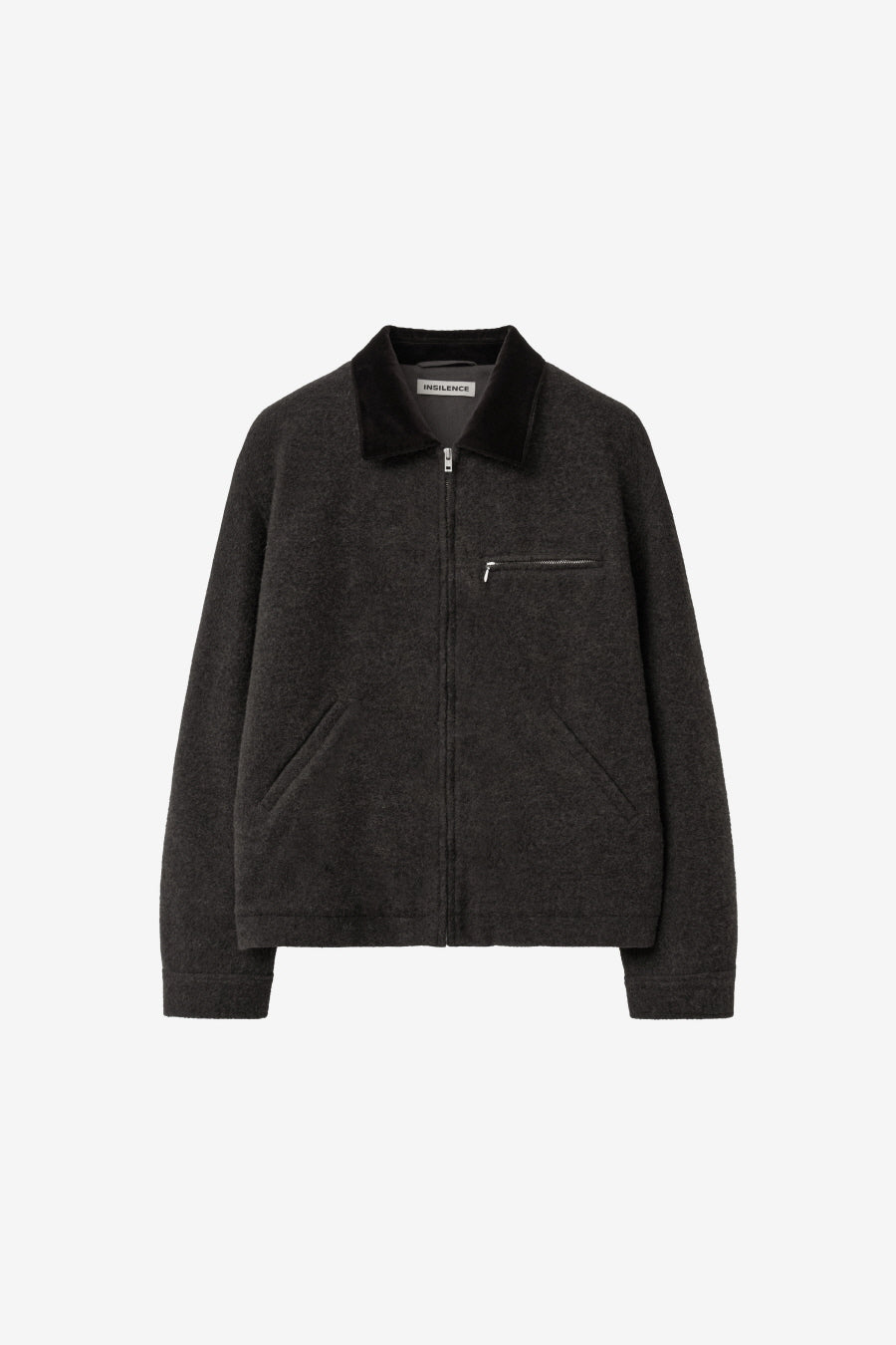 Insilence - Velvet Trimmed Wool Jacket (Brown) product image 7 | TRAB K-Fashion Australia