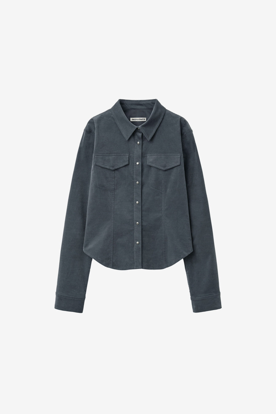 Insilence - Corduroy Snap Shirt (Charcoal) product image 7 | TRAB K-Fashion Australia