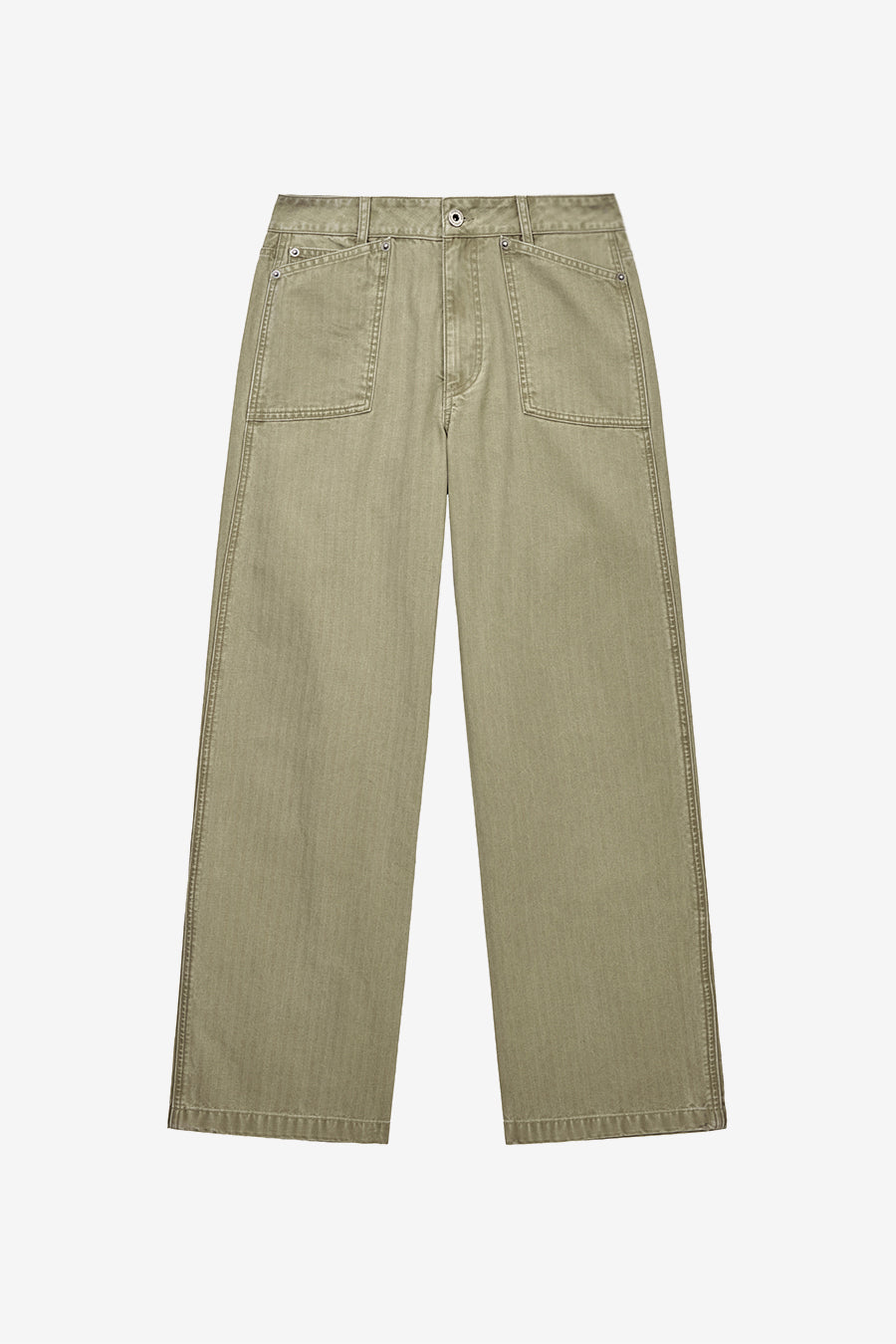 Insilence - Cotton Herringbone Fatigue Pants (Olive) product image 7 | TRAB K-Fashion Australia