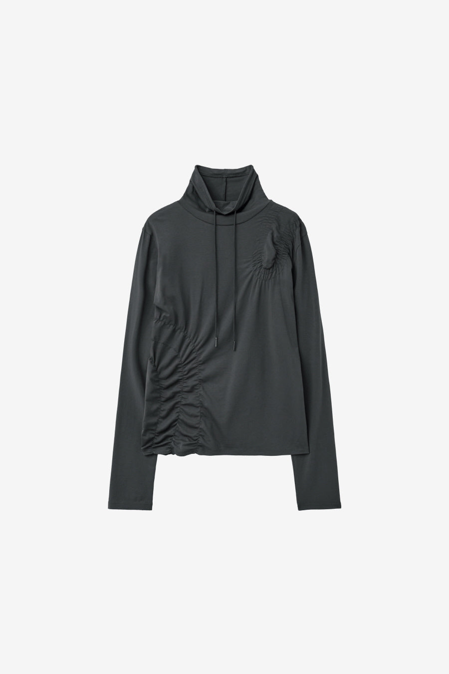 Insilence - Shirred High-Neck Top (Charcoal) product image 7 | TRAB K-Fashion Australia