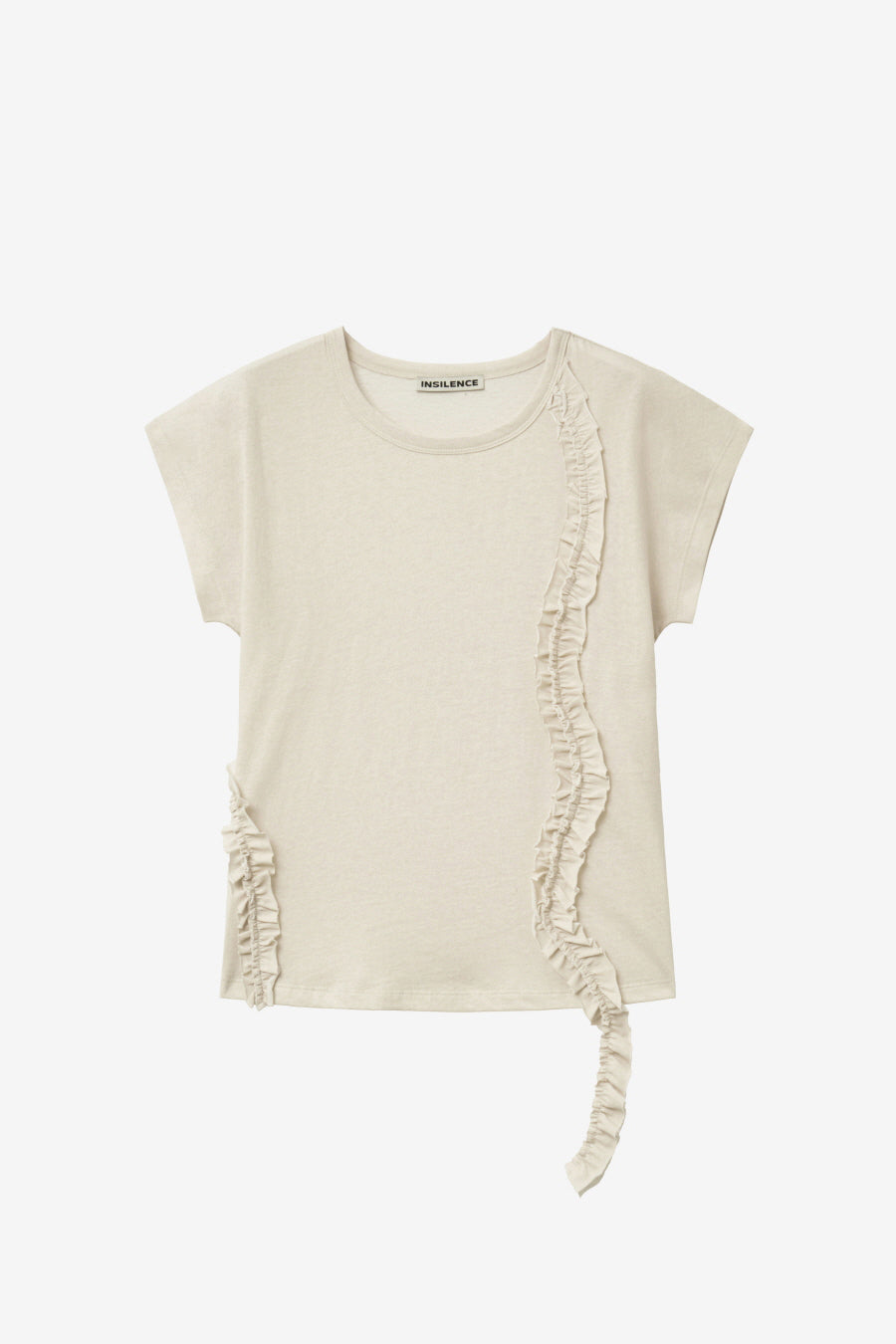 Insilence - Frill Strap Pigment Top (Natural Beige) product image 7 | TRAB K-Fashion Australia