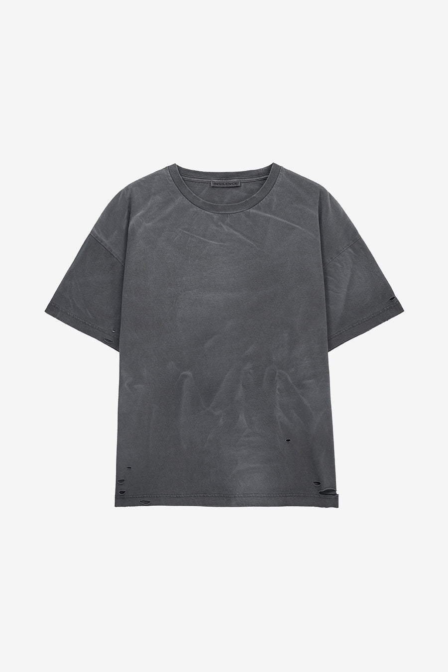Insilence - Distressed Crop Box Fit T-Shirt (Charcoal) product image 7 | TRAB K-Fashion Australia