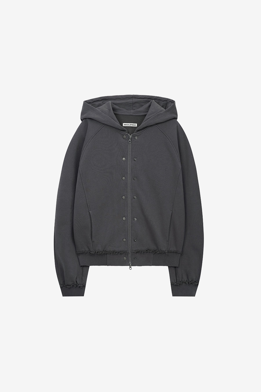 Insilence - Seam Hood Zip-Up (Charcoal) product image 7 | TRAB K-Fashion Australia