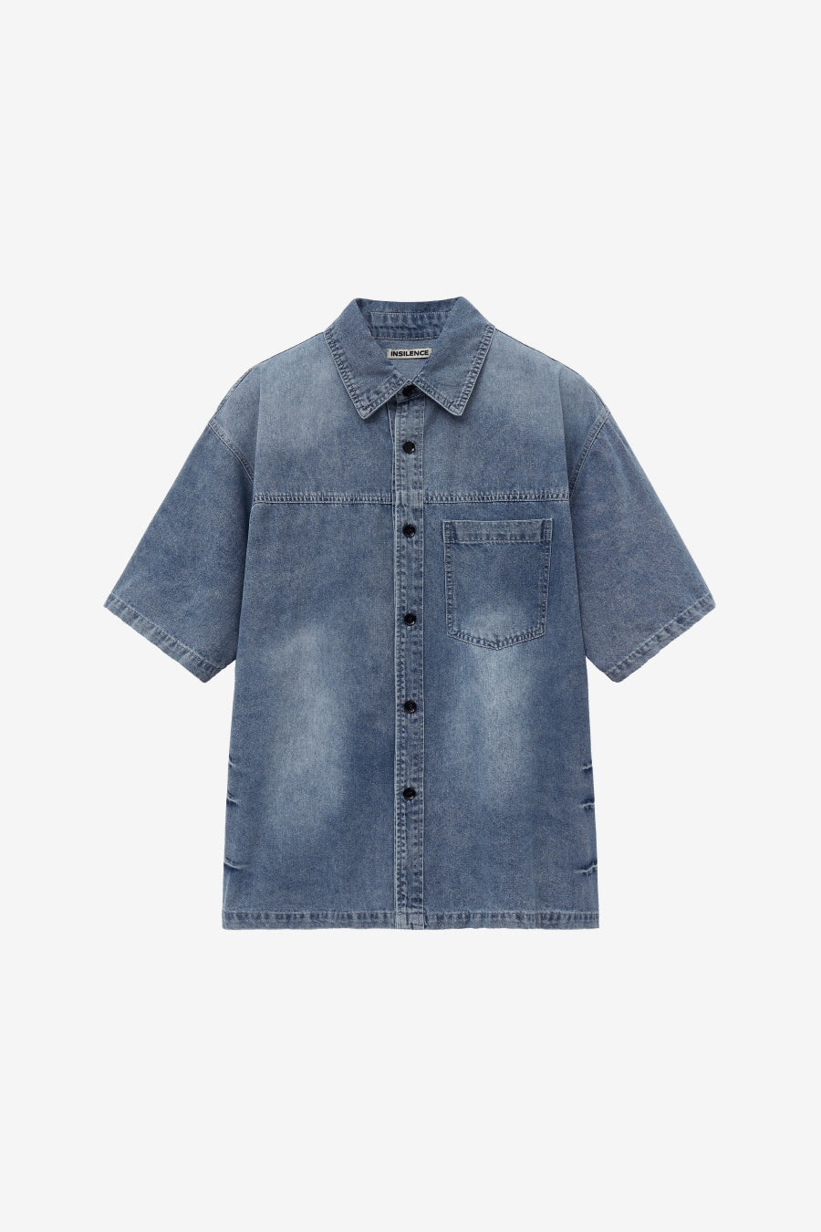 Insilence - Slash Washing Denim Shirt (Light Blue) product image 7 | TRAB K-Fashion Australia