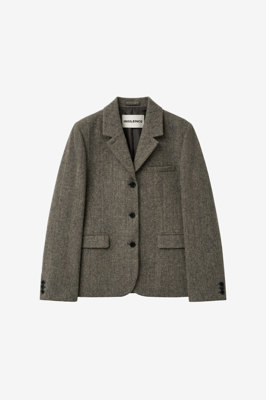 Insilence - Classic Three-Button Jacket (Melange Brown) product image 7 | TRAB K-Fashion Australia