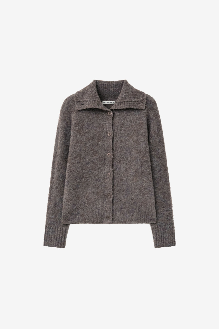 Insilence - Hairy Spread Collar Cardigan (Brown) product image 7 | TRAB K-Fashion Australia