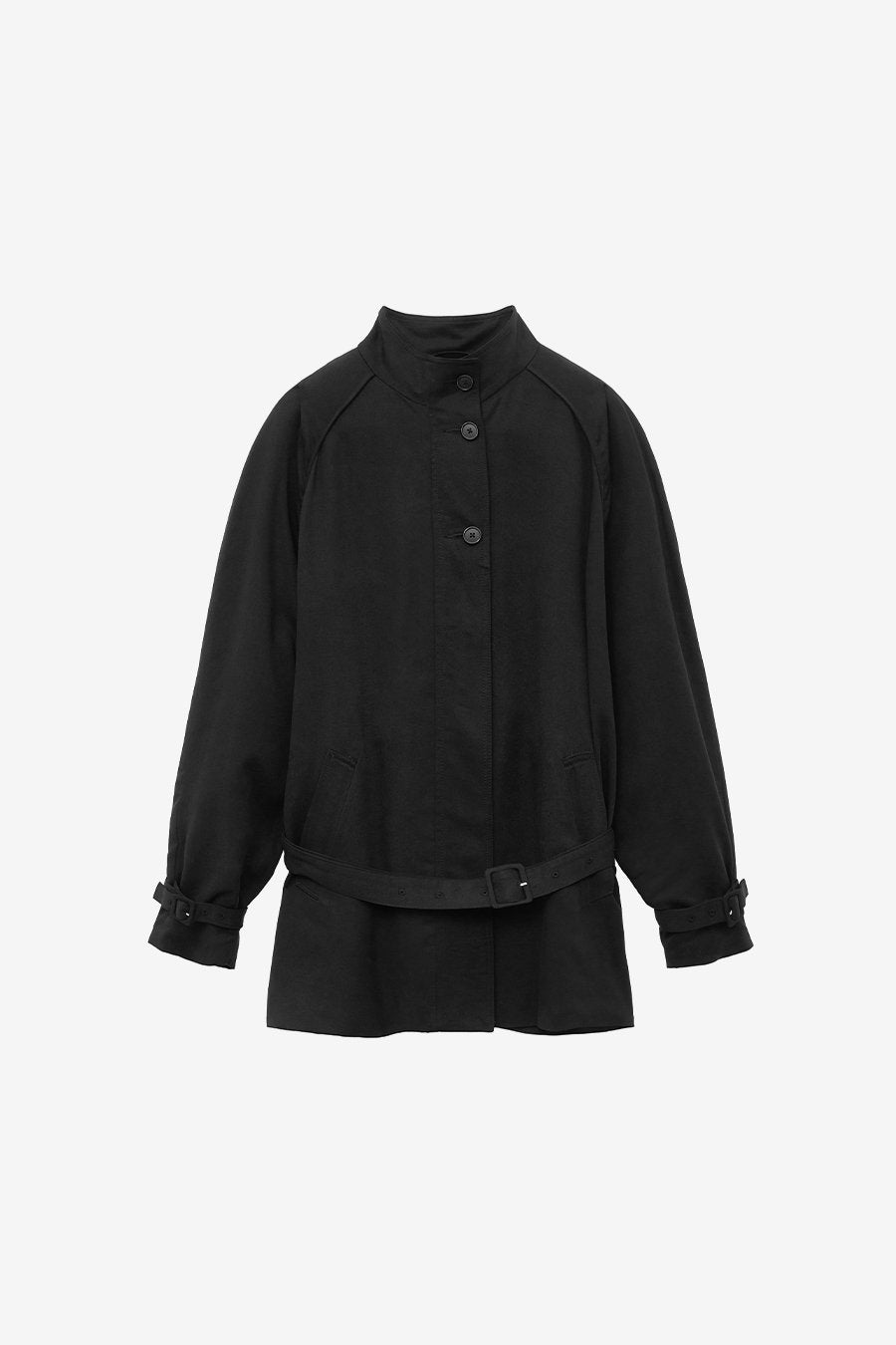 Insilence - Raglan Tencel Casual Jacket (Black) product image 7 | TRAB K-Fashion Australia