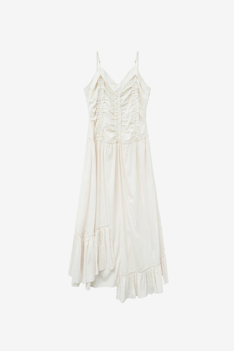 Insilence - Vintage Frill Maxi Dress (Cream) product image 9 | TRAB K-Fashion Australia