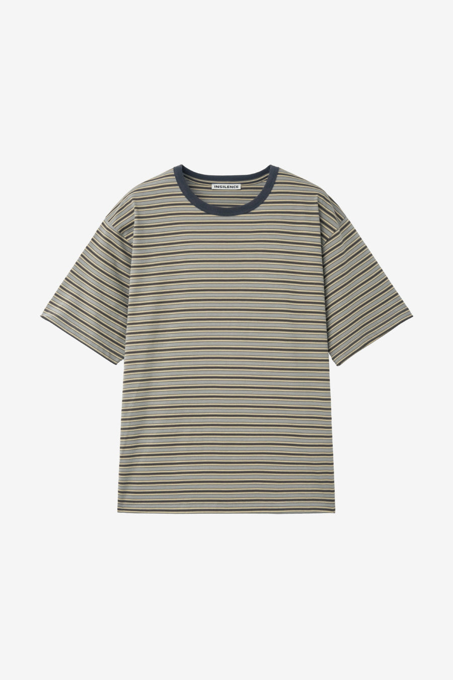 Insilence - Border Stripe T-shirt (Brown) product image 7 | TRAB K-Fashion Australia