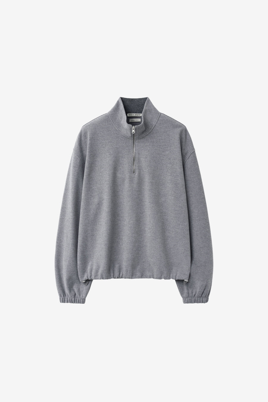 Insilence - Fleece Quarter Zip-Up (Light Grey) product image 7 | TRAB K-Fashion Australia