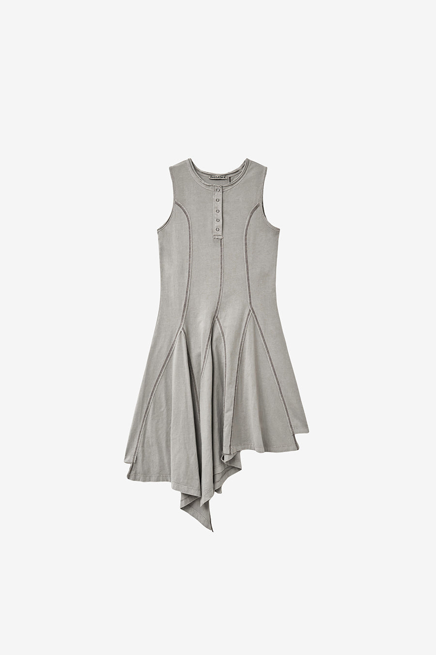 Insilence - Cotton Dyed Henley Neck Dress (Washed Beige) product image 9 | TRAB K-Fashion Australia