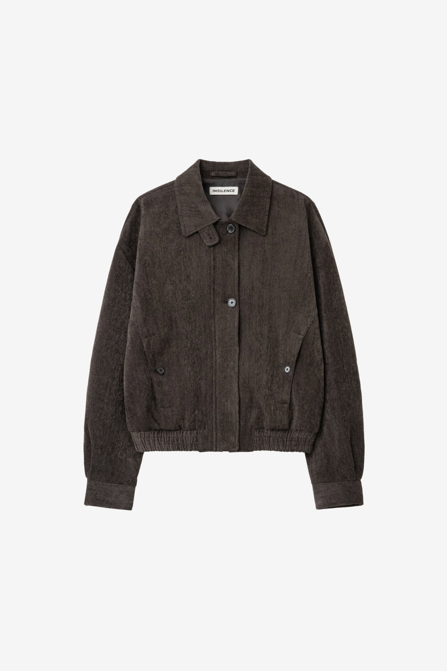 Insilence - Herringbone Velvet Blouson (Brown) product image 9 | TRAB K-Fashion Australia