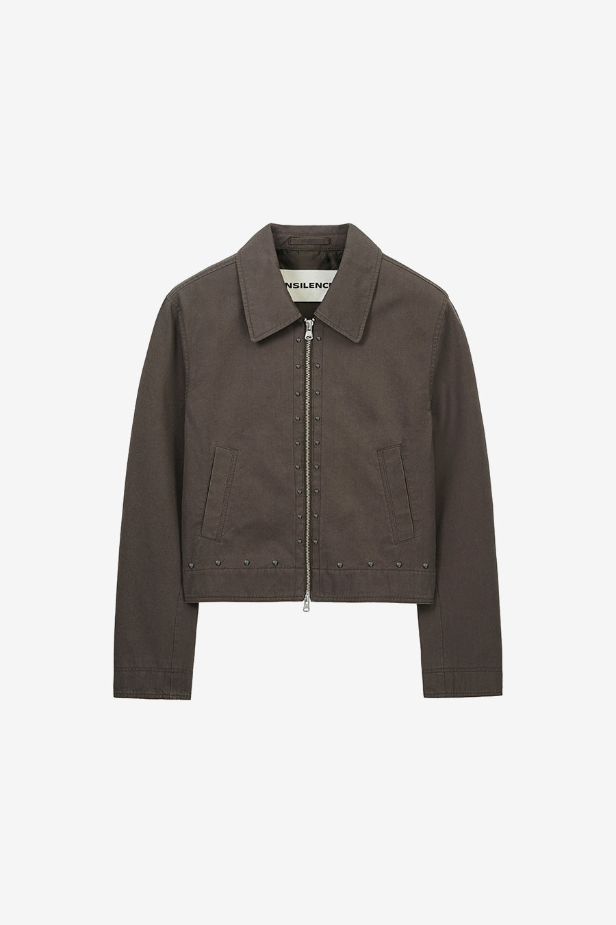 Insilence - Cotton Stud Jacket (Brown) product image 7 | TRAB K-Fashion Australia