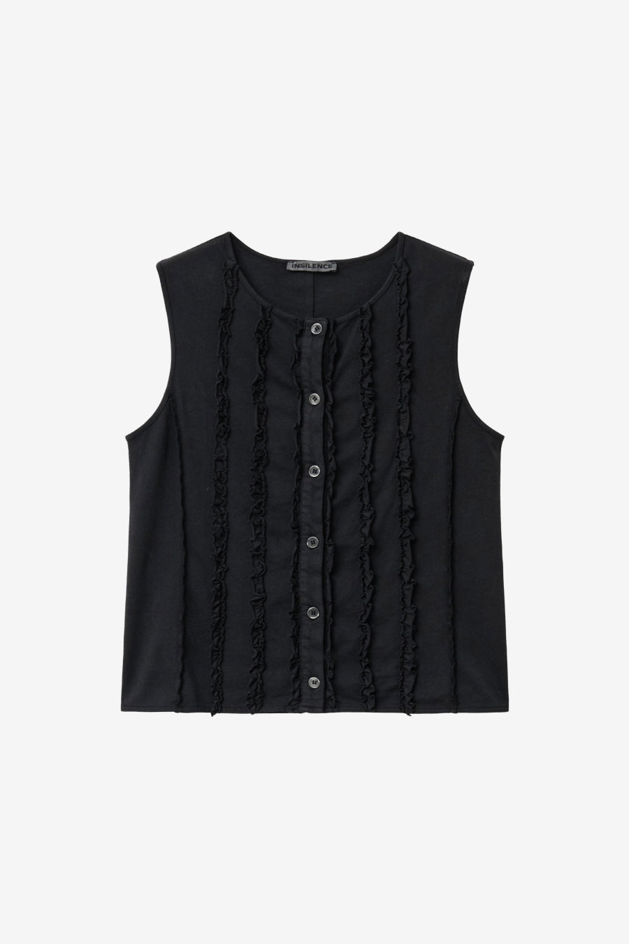 Insilence - Ruffled Decki Sleeveless (Black) product image 7 | TRAB K-Fashion Australia