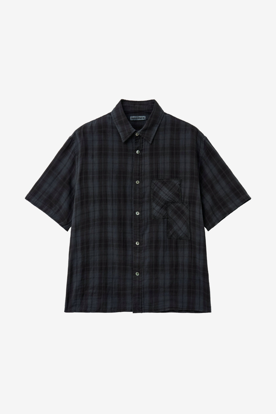Insilence - Patch-dyed Half Shirt (Charcoal) product image 5 | TRAB K-Fashion Australia