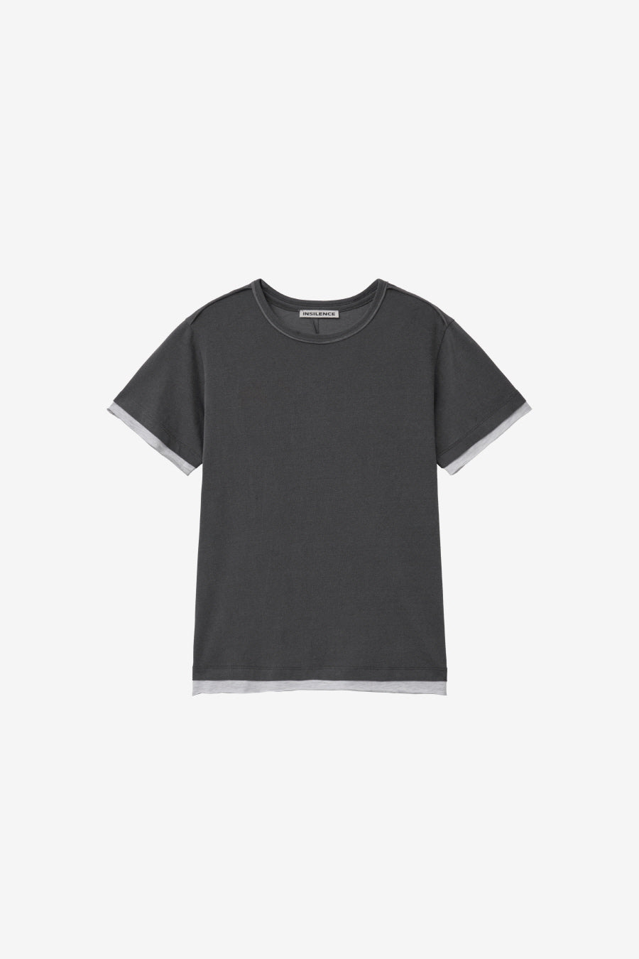 Insilence - Layered Pigment T-Shirt (Charcoal) product image 7 | TRAB K-Fashion Australia
