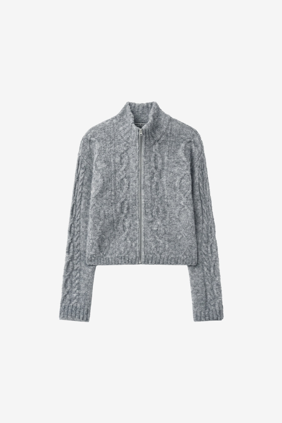 Insilence - Twist Half Zip-up Knit (Light Grey) product image 7 | TRAB K-Fashion Australia