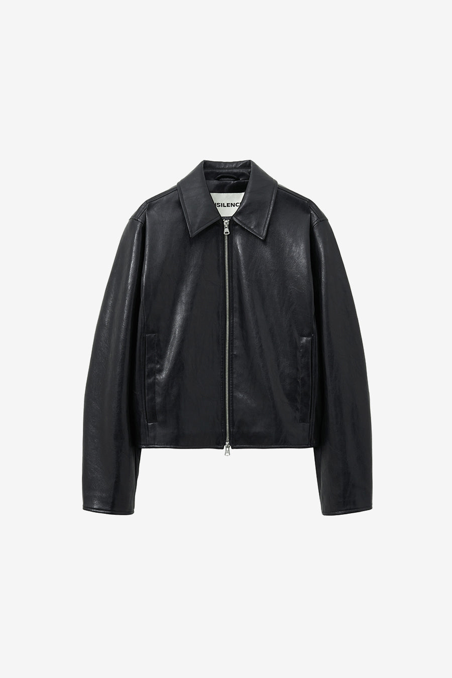 Insilence - Glossy Faux Leather Jacket (Black) product image 9 | TRAB K-Fashion Australia