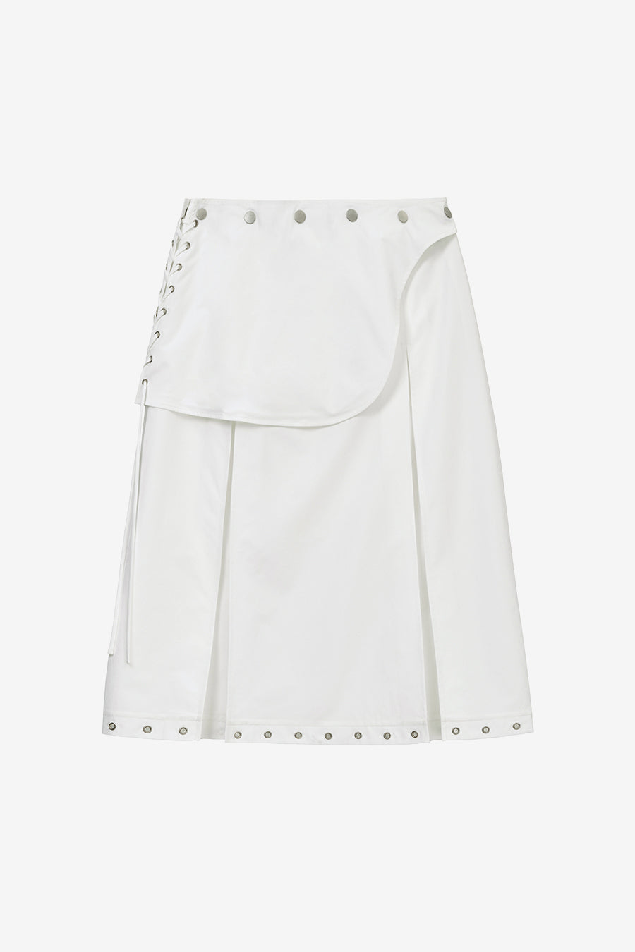 Insilence - Eyelet Layered Skirt (White) product image 7 | TRAB K-Fashion Australia