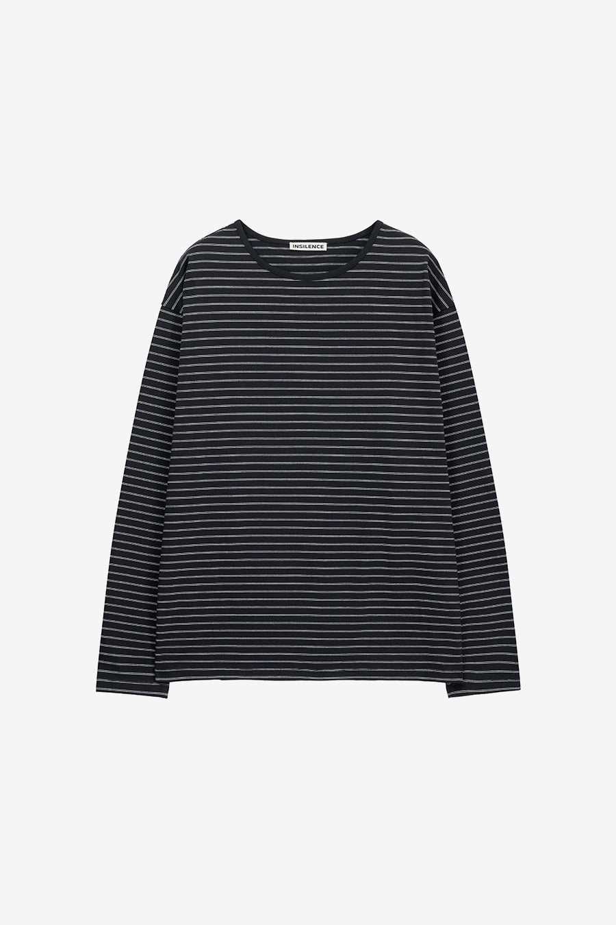 Insilence - Semi Boat Neck Stripe Long Sleeve (Black) product image 5 | TRAB K-Fashion Australia