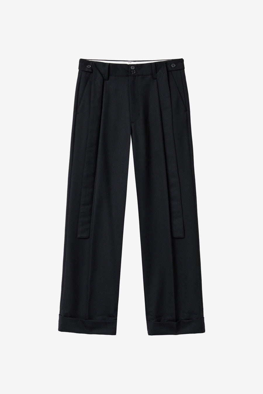 Insilence - Belted Turn-Up Slacks (Black) product image 9 | TRAB K-Fashion Australia