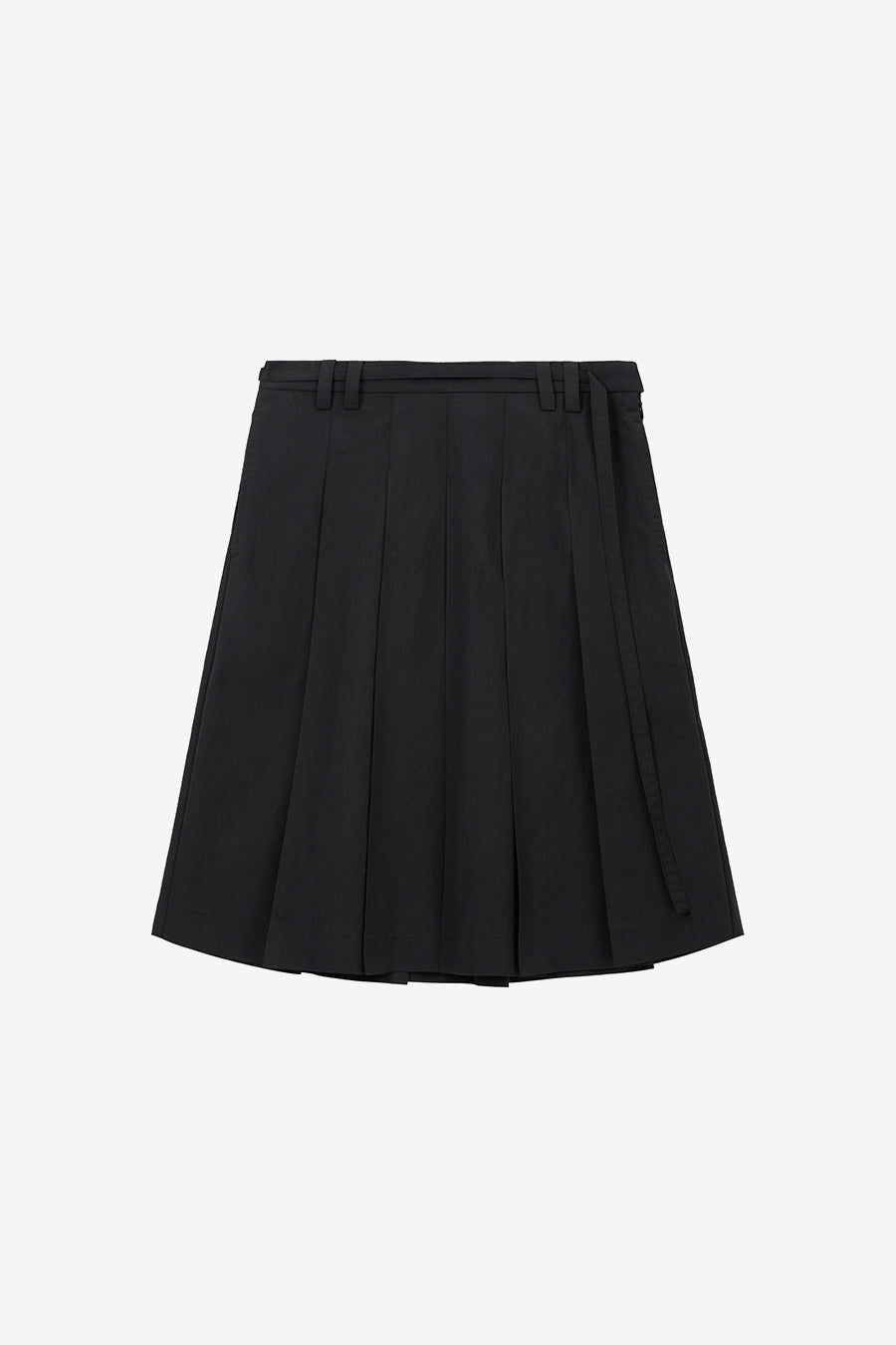 Insilence - Low Cotton Pleated Skirt (Black) product image 7 | TRAB K-Fashion Australia