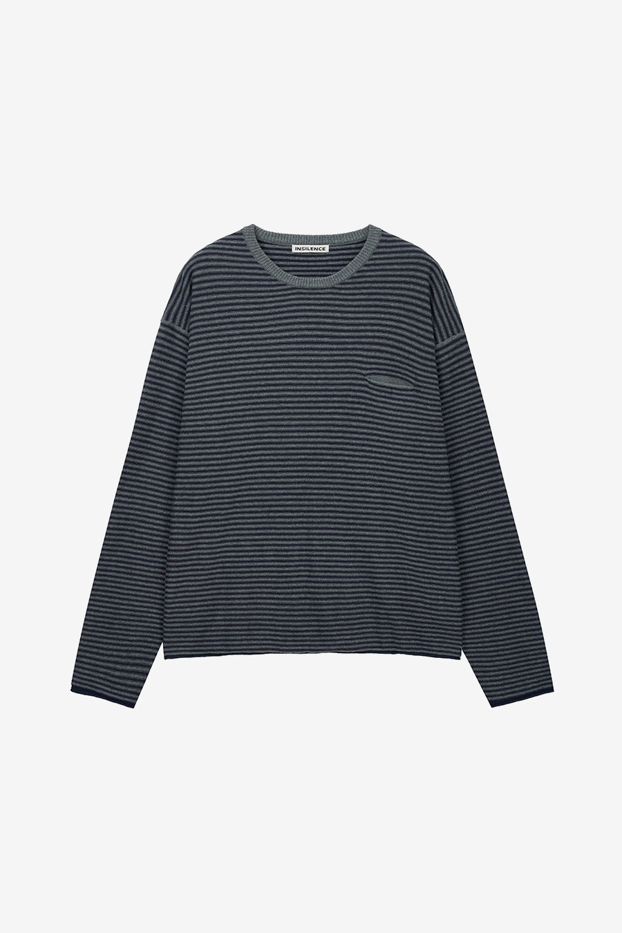 Insilence - Cotton Cashmere Striped Pullover (Navy) product image 5 | TRAB K-Fashion Australia