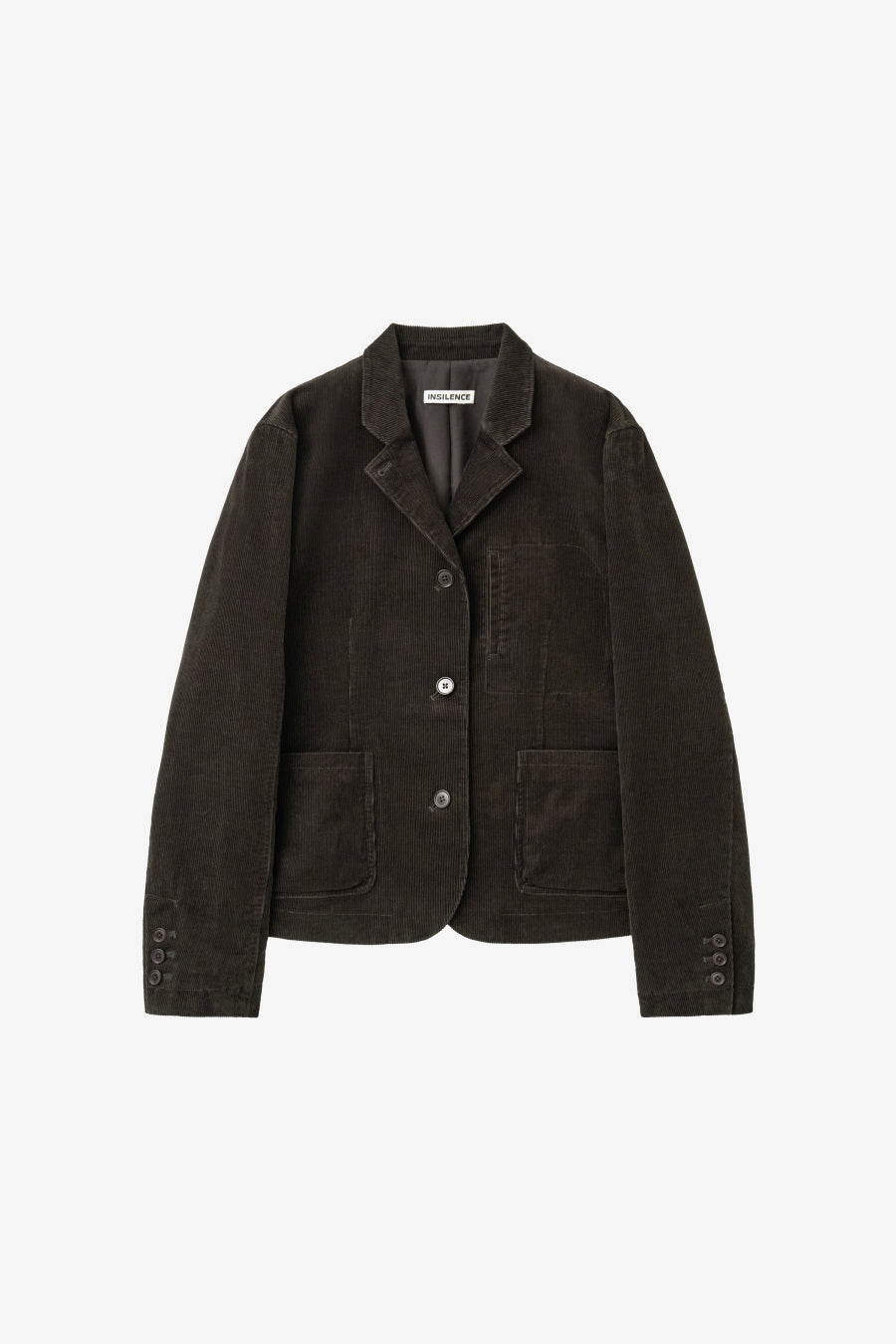 Insilence - Corduroy Single Fitted Jacket (Brown) product image 9 | TRAB K-Fashion Australia