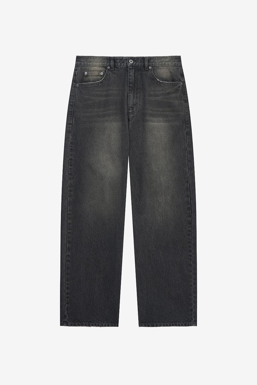 Insilence - Semi-Wide Denim Pants (Mud Grey) product image 9 | TRAB K-Fashion Australia