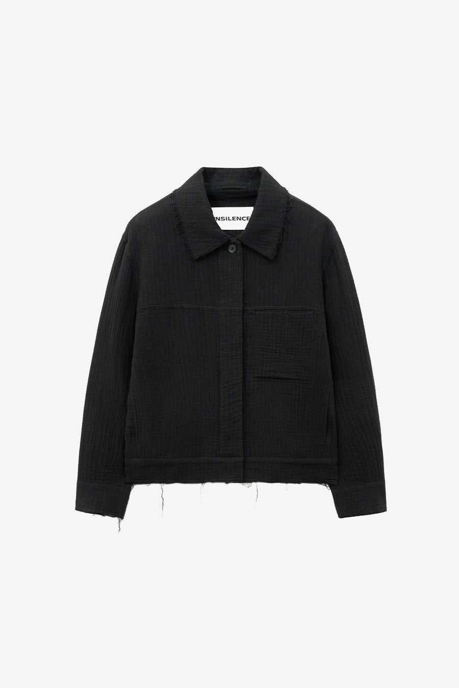 Insilence - Double Gauze Cut off Jumper (Black) product image 7 | TRAB K-Fashion Australia