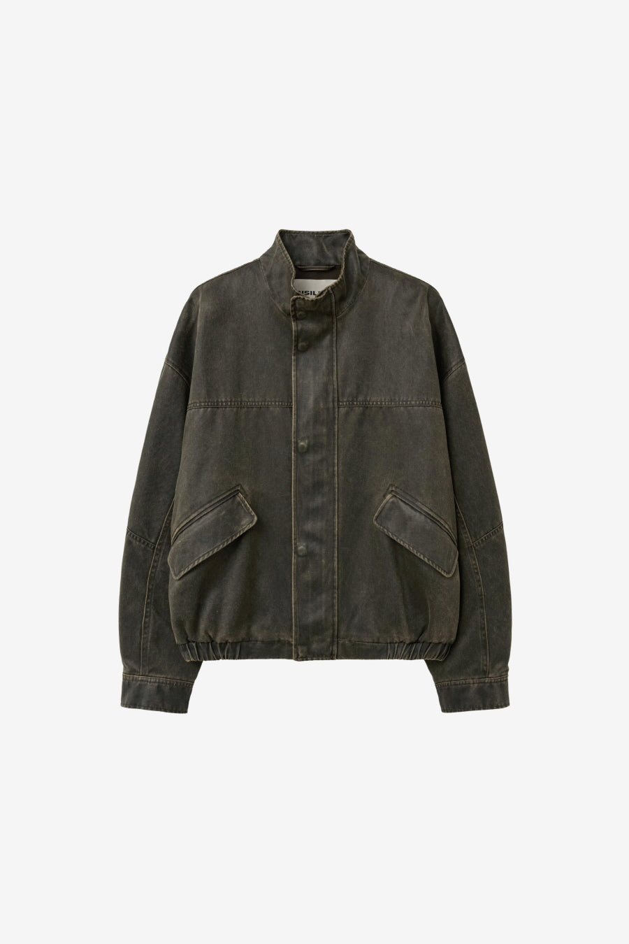 Insilence - Washed Faux Leather Jumper (Brown) product image 7 | TRAB K-Fashion Australia