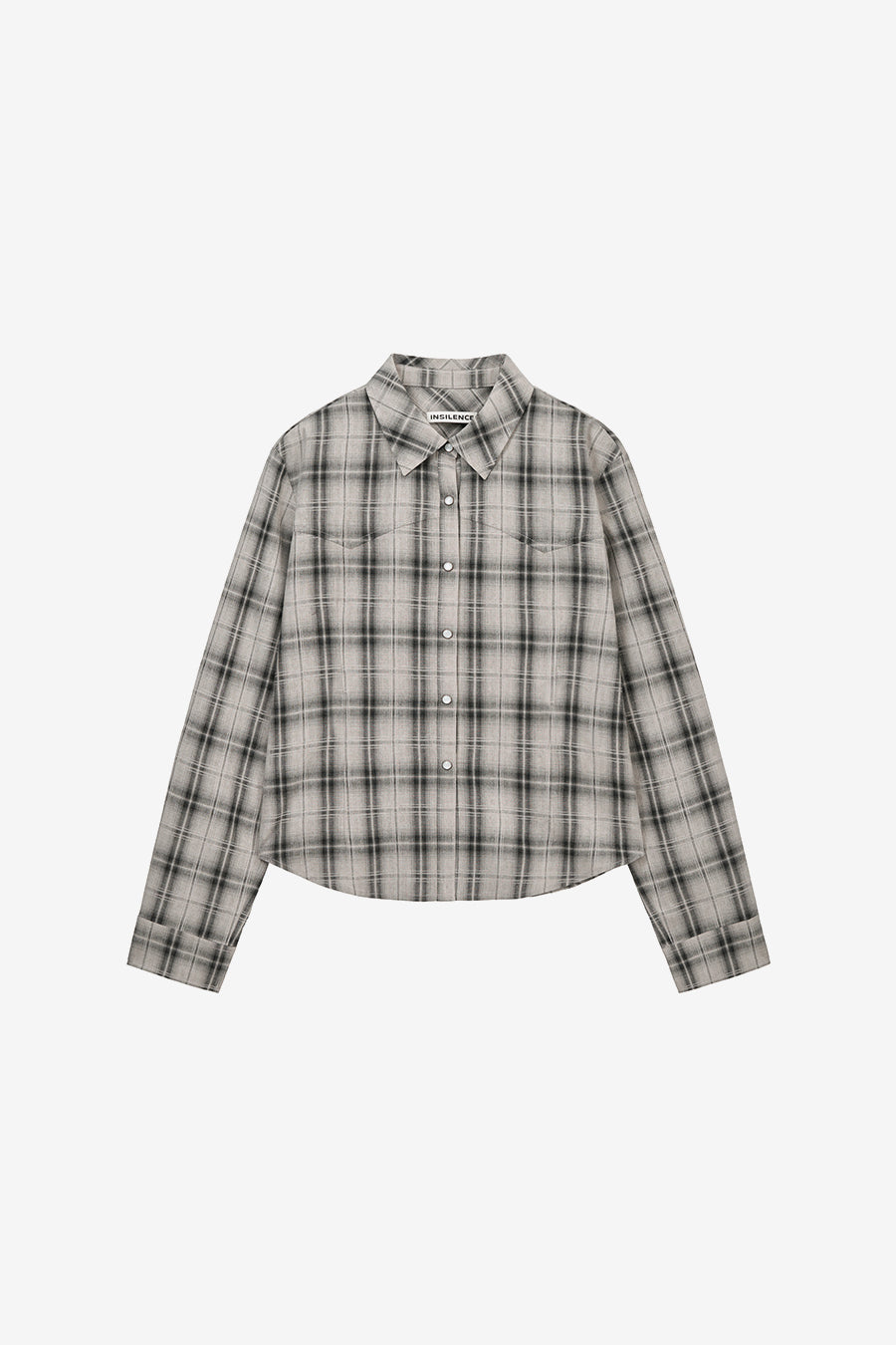 Insilence - Western Check Shirt (Ivory) product image 7 | TRAB K-Fashion Australia