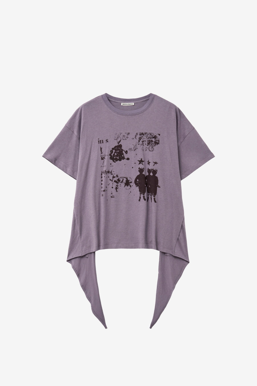 Insilence - Knotted Graphic T-Shirt (Dusty Purple) product image 9 | TRAB K-Fashion Australia