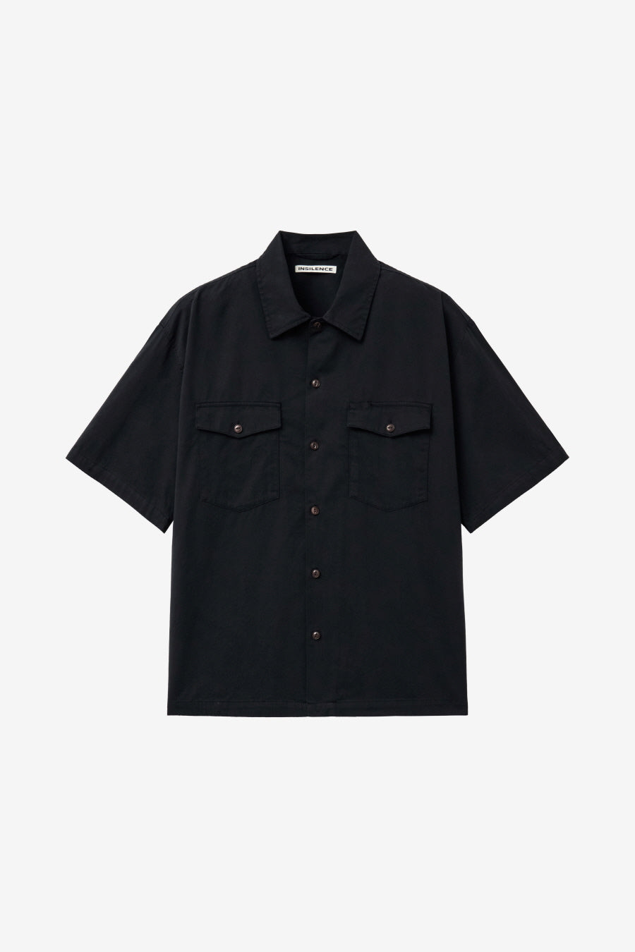 Insilence - Cotton Tencel Fatigue Shirt (Black) product image 7 | TRAB K-Fashion Australia