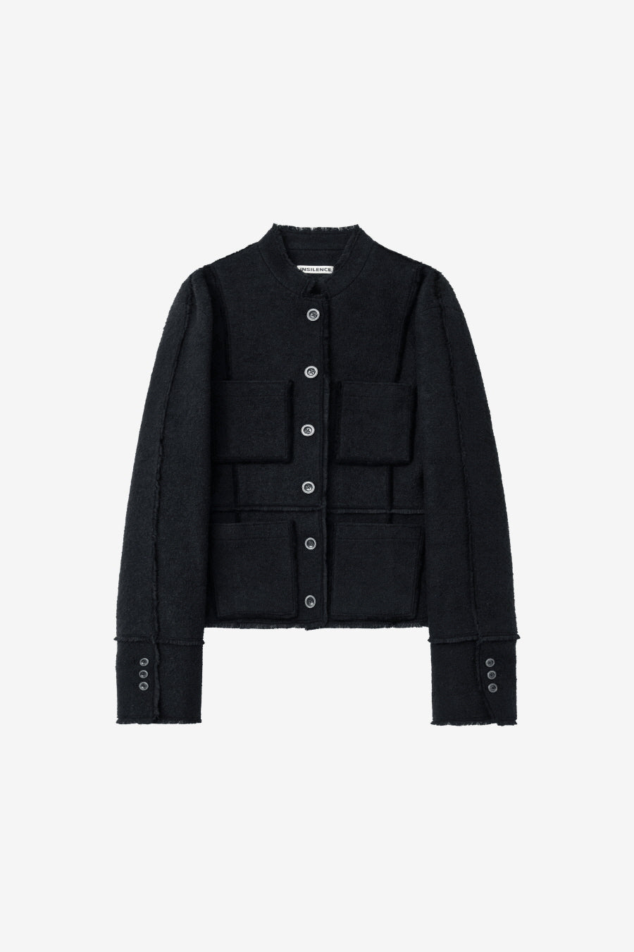 Insilence - Wool Jersey Tweed Jacket (Black) product image 7 | TRAB K-Fashion Australia