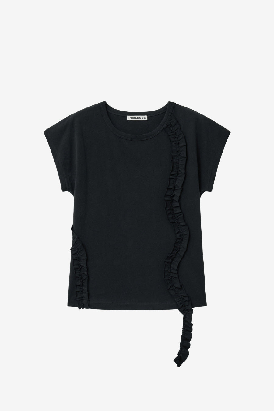 Insilence - Frill Strap Pigment Top (Black) product image 7 | TRAB K-Fashion Australia