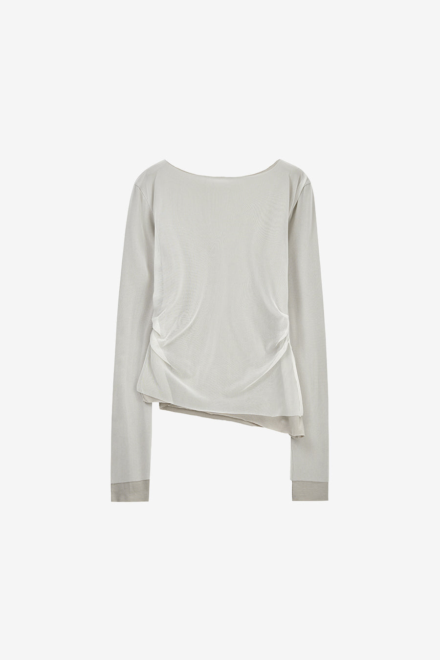 Insilence - Mesh Drape Long Sleeve (Ash Beige) product image 7 | TRAB K-Fashion Australia