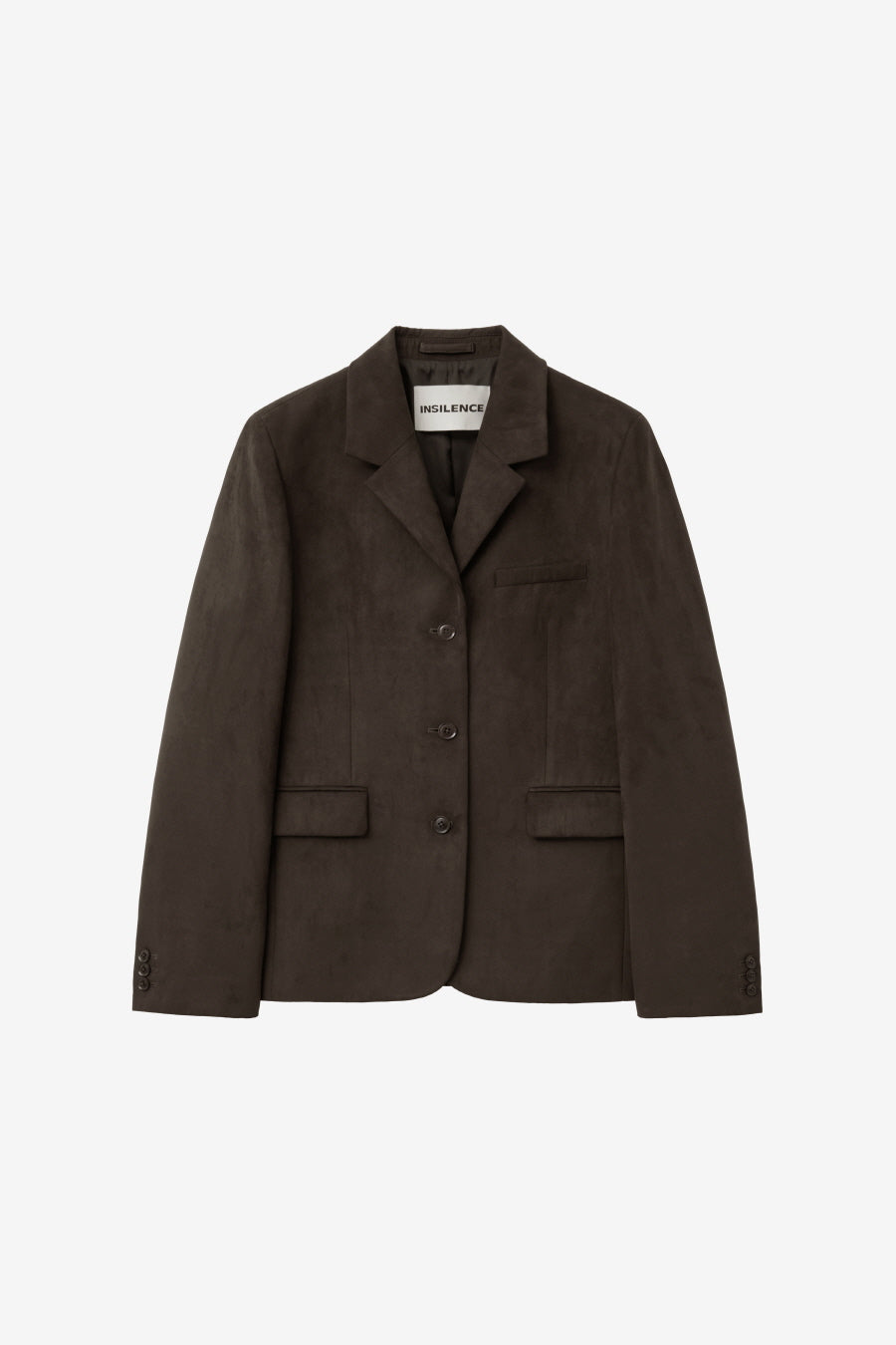 Insilence - Classic Three-Button Jacket (Suede Brown) product image 7 | TRAB K-Fashion Australia