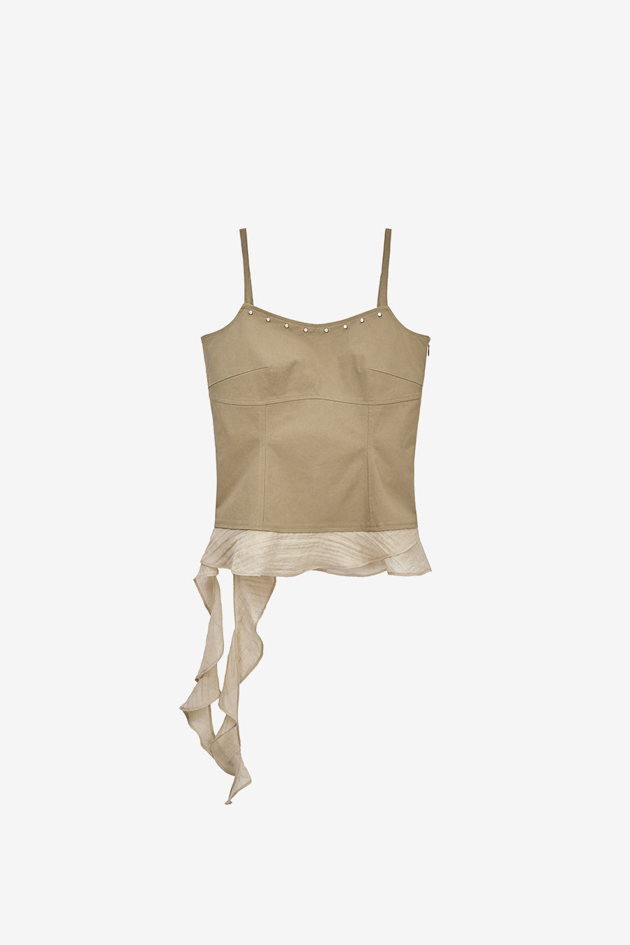 Insilence - Stud Ruffle Bustier (Brown) product image 7 | TRAB K-Fashion Australia
