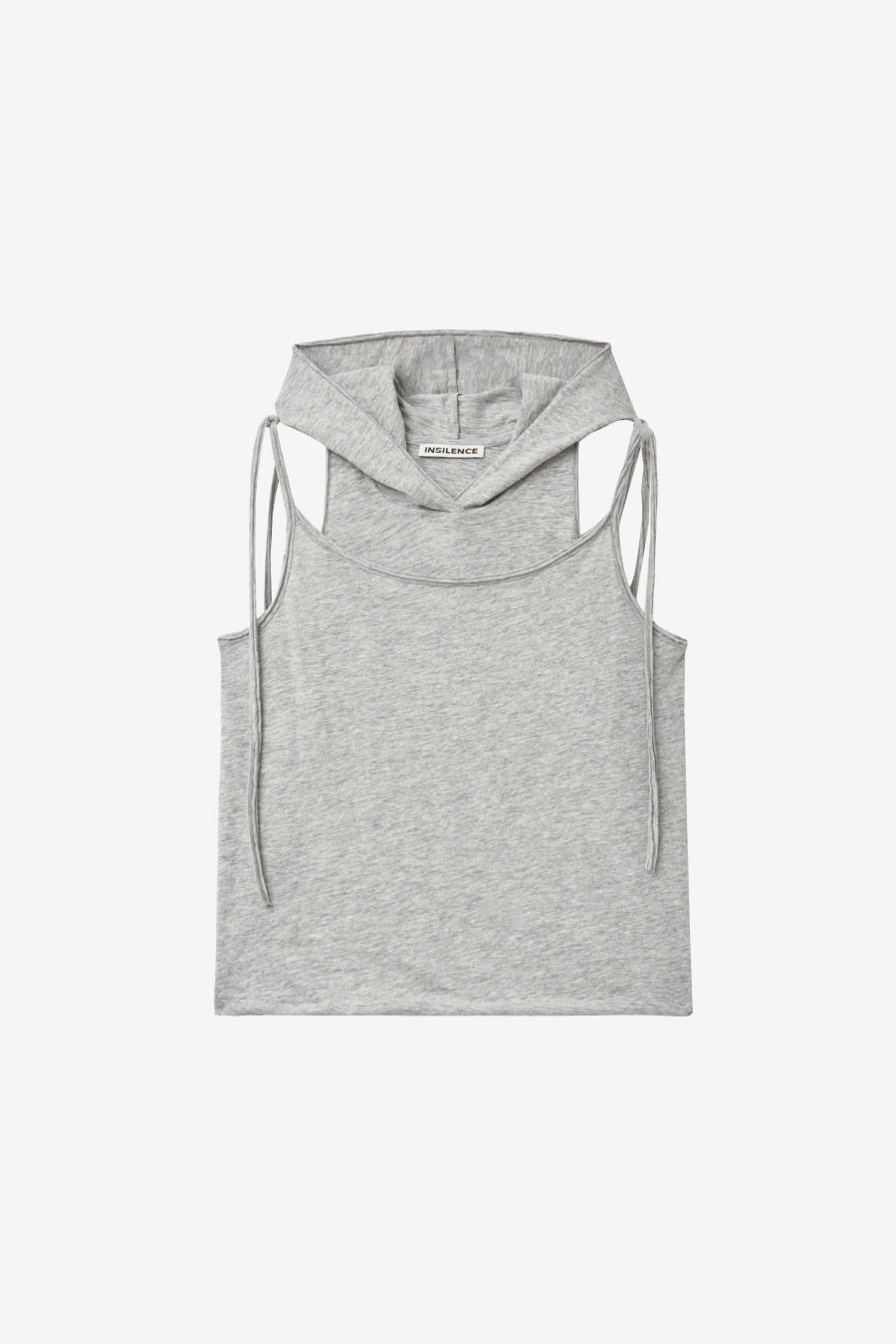 Insilence - Layered Hoodie Sleeveless (Melange Grey) product image 8 | TRAB K-Fashion Australia
